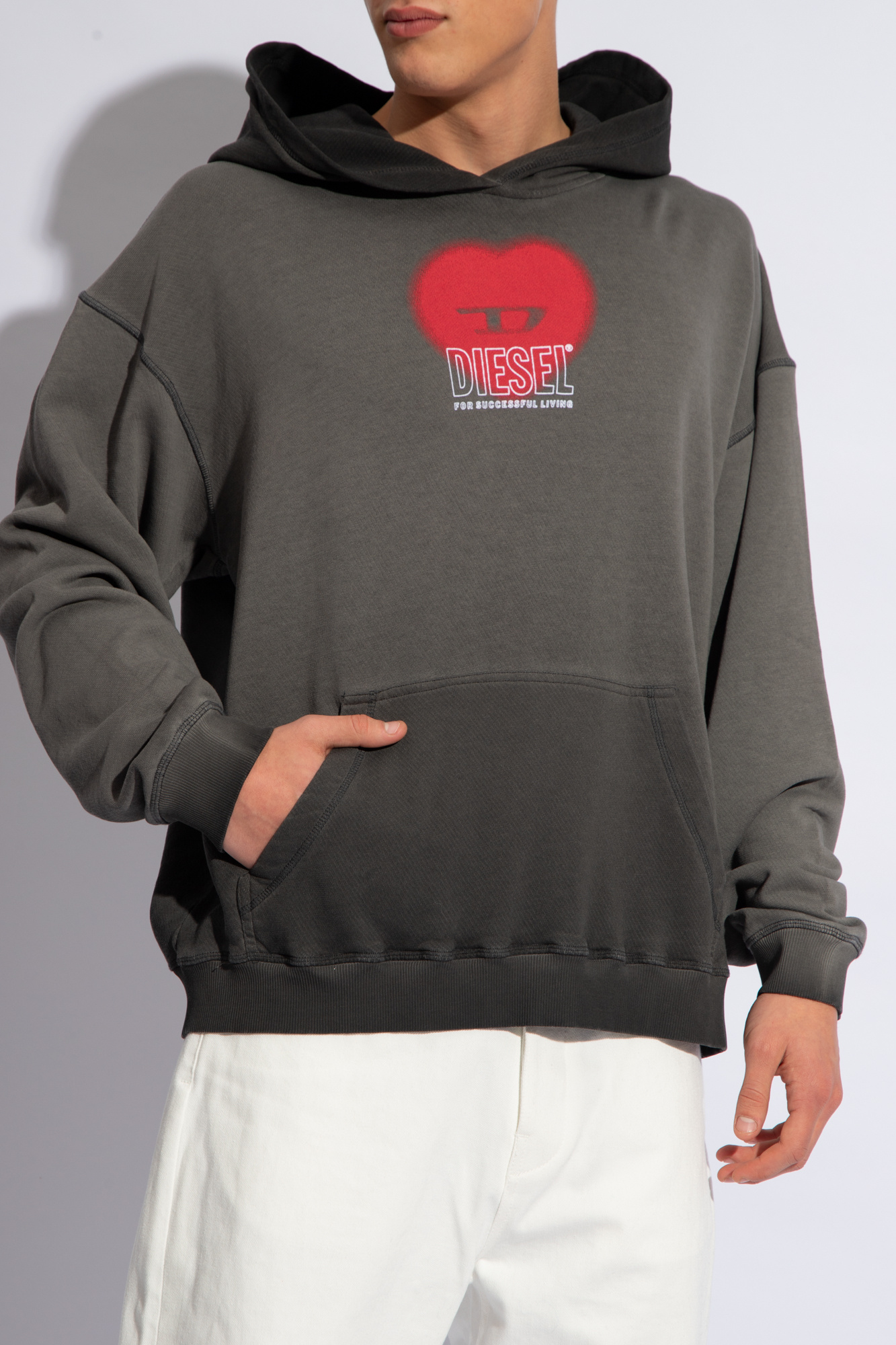 Diesel grey outlet sweatshirt